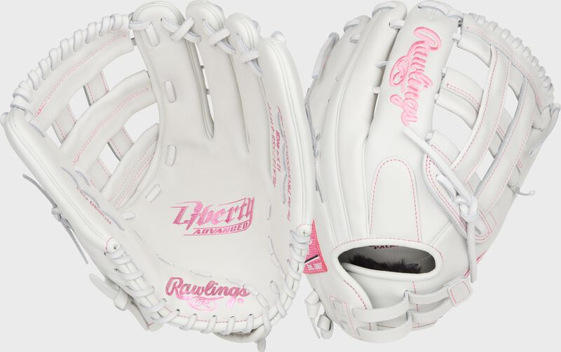 Liberty Advanced Color Series 12.75 in Outfield Glove, White/Pink Liberty Advanced Color Series 12.75 in Outfield Glove, White/Pink
