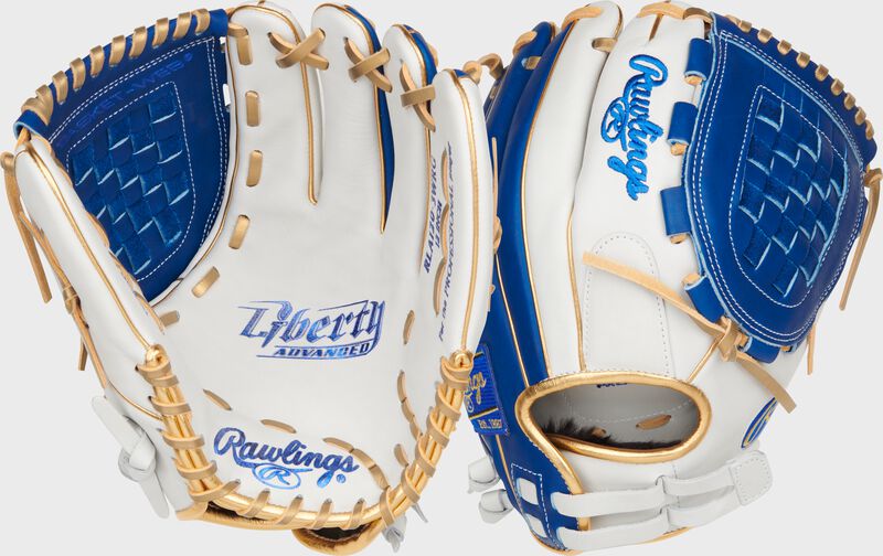 Liberty Advanced Color Series 12 in Fastpitch Glove, White/Royal Liberty Advanced Color Series 12 in Fastpitch Glove, White/Royal